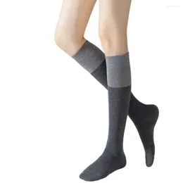 Women Socks Fashion Hosiery Spring Cotton Autumn Contrast Colour Knee High Girls Korean Style Stockings Calf