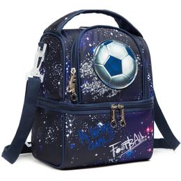 Ice Packs/Isothermic Bags Gsequins Lunch Bags Food Bag Insulated Lunch Bag for Boys and Girls with Adjustable Strap Lunch Box Bag Football Cooler Bag 231019