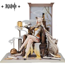 Arts and Crafts 27cm Genshin Impact Ningguang Anime Figure Genshin Impact Zhongli Action Figure Klee/Paimon Figurine Collection Model Doll Toys 231017