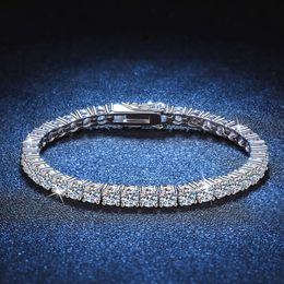 2mm-5mm VVS Moissanite Diamond Tennis Bracelet for Womens 925 Sterling Silver Lab Grown Moissanite Tennis Bracelet