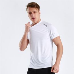 Clothing Tees T-Shirts Summer Men Sports Fitness Running Yoga Short Sleeve Black white dark blue gray2699