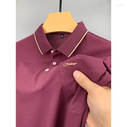 Men's Polos High End Brand Short Sleeve T-shirt Polo Shirt Summer Embroidery Top Loose Classic Business Casual M-4XL