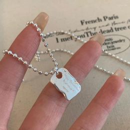 Chains Trendy Fashion 925 Silver Words Letters Beloved Tag Irregular Pendant Necklace For Women Girl Jewelry Dropship Wholesale