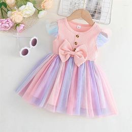 Girl Dresses Toddler Kid Princess Dress Mesh Tulle Wedding Birthday Party Tutu Pageant Children Clothing Costumes