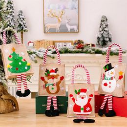 Christmas Decorations Year 2024 Santa Sack Children Xmas Gifts Candy Storage Bag Decoration Stocking Navidad 2023