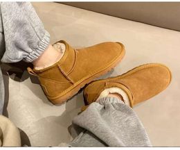 2022Hot Australia Australian Classic Warm Boots Womens Mini Half Snow Boot USA Winter Full fur Fluffy furry Satin Ankle Bootss Boot slippers US4-13