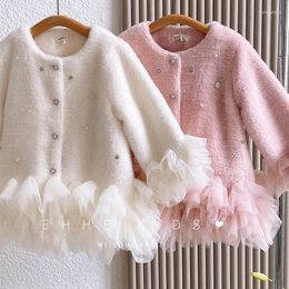 Jackets Coat Girls Furs Winter Season Long Baby Children Clothing Thickening Outerwear Warm Beautiful Versatile Open Stitch
