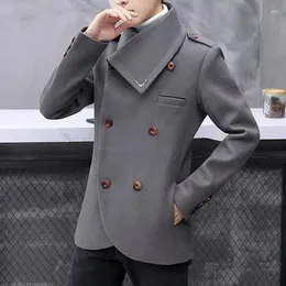 Men's Trench Coats Luxury Big Collar Vintage Long Jackets England Retro Gentleman Slim Fit Classic Detective Overcoats Grey Black 2024