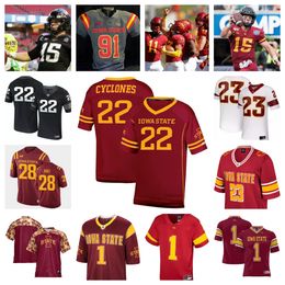 2023 Iowa State Cyclones Football jersey 80 Tyler Perkins 32 Gerry Vaughn 56 Anthony Smith 52 Joey Petersen