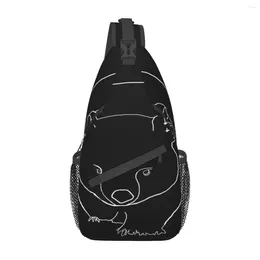 Duffel Bags Walking Line Art Wombat Chest Bag Personalized With Zipper Mesh For Office Nice Gift Customizable