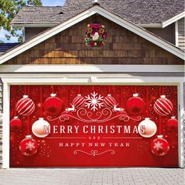 Christmas Decorations 7x16 Ft Merry Christmas Holiday Banner Garage Door Party Decor Background Wallpaper Background for Festival Celebration Supplies 231019