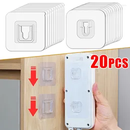 Hooks Self Adhesive Snap Fastener Holder Multipurpose Non Punching No Trace Wall Hook Power Strip Router Tissue Box Storage Bracket