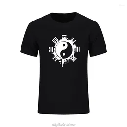 Men's T Shirts Fashion Summer Quality Printing T-shirt Men Tops Chinese Tai Chi Ink Ying Yang Cotton Eu Size XS-5XL Oversize Tee