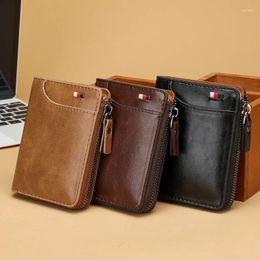 Wallets Men's Wallet Short Vintage Purse Fashion Billfold Card Bag Moneybag Handbag PU Waterproof Business Casual