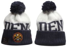 Nuggets Beanies DEN North American BasketBall Team Side Patch Winter Wool Sport Knit Hat Skull Caps A0