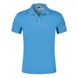 Men's Polos 2023 Summer Korda Inspired Tribute Logo Print Solid Color Causal Polo Shirt Men S Lapel