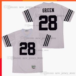 Movie HIGH SCHOOL 28 DARRELL GREEN Jersey Custom DIY Design Stitched College Football Jerseys