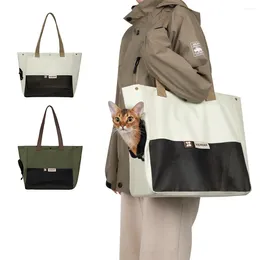 Cat Carriers Carrier Bag One Shoulder Canvas Transport Portable Handbag Puppy Kitten Sling Out Travel Backpack Pet Supplies