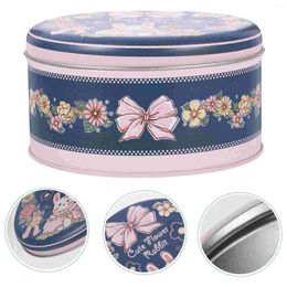 Storage Bottles Tin Cookie Round Candy Tinplate Containers Sugar Case Sweet Tins With Lids Holiday