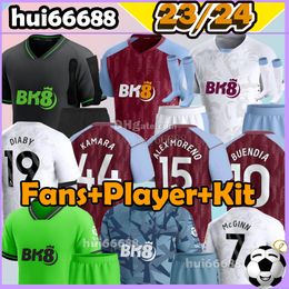 23/24 WATKINS Soccer Jerseys AstonS MINGS McGINN SANSON KAMARA YOUNG NAKAMBA BUENDIA DOUGLAS LUIZ 2023 2024 fans player men kids kit football Shirts