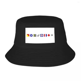 Berets Salty Nautical Flags Bucket Hats Panama For Man Woman Bob Fashion Fisherman Summer Beach Unisex Caps