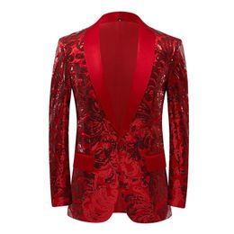 Men's Suits Blazers Men Sequin Suit Jacket Men's Luxurious Wedding Dance Party Performance Dress Male Blazer Coats 231018
