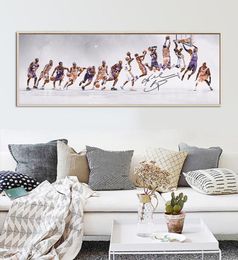 Sports Class Star Canvas Painting Basketball Star Commemorative Poster Classic Slam Dunk Wall Art Pictures For Living Room Home De3536324