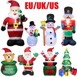 Party Decoration LED Inflatable Christmas Santa Claus Ornament Outdoor Decorations For Home Navidad 2023 Year Decor UK/US/EU