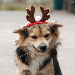 Dog Apparel Pet Christmas Antlers Headband Fashion Creative Adjustable Cat Headwear Supplies For Dogs Cats