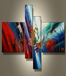Contemporary Abstract oil painting Handpainted canvas Black White Red artwork Modern decoration home office el wall art for Liv6012983