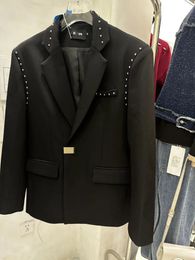 Men's Suits TD9046 Fashion Coats & Jackets 2023 Runway Semi-sheer Jacquard Mesh Chinese Lace-up Summer Loose Suit