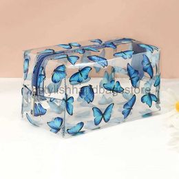 Bags Clear Bag Fashion Travel Portable Mini Wash Bags Strawberry Flower Zipper Bagstylishhandbagsstore