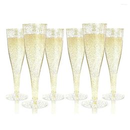Disposable Cups Straws 30pcs 200ml 6.5oz Champagne Glasses Party Wine For Wedding And Shower Clear Plastic