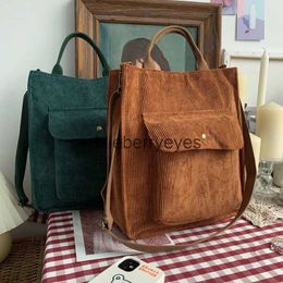 Cross Body Corduroy Tote Bag for Shoulder Bags 2023 Designer Handbags Sturdy Metal Messenger School Bag Crossbody Bagsblieberryeyes