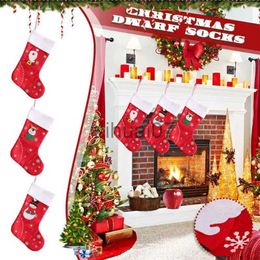 Christmas Decorations Christmas stockings fabric Santa Claus socks gifts childrens candy bags snowman deer pockets hanging Christmas trees to celebrate the New Ye