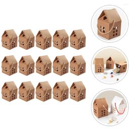 Gift Wrap 15 Pcs Box Portable Bride House Party Treat Candy Case Paper Packing Cases For Children