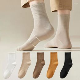 Men's Socks 5Pairs/lot Cotton Men Solid Long Man Fashion Sport Male Calcetines Meias