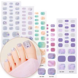 3 Sheets Adhesive Toenail Polish Wraps Stickers Flower Marbling Nail Strips Decals Manicure Accessories for Women 1Pc Nail File