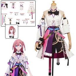 Game Star Rail Costume Anime Honkai Cosplay Clothing and Wigs Purple Suit for Asta Cospalycosplay