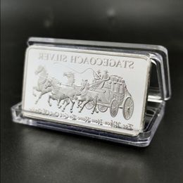 1 TROY OZ Sealed STAGECOACH SILVER PLATED BAR Other Arts and Crafts Fbfor