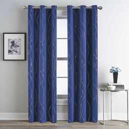 Curtain Little Star Waves Printed Blackout Curtains For Living Room Bedroom High Shading Thick Blinds Drapes Window Door 231019