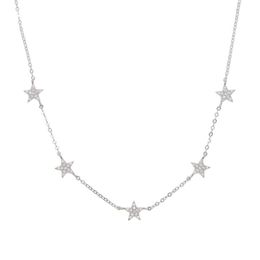 925 sterling silver star necklace micro pave cz cute lovely star charm delicate minimal fine silver chain choker charming necklace236E