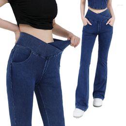 Active Pants Women Bell Bottom High Waist Yoga Flare Leggings 4 Way Stretch Denim Fitness Workout Sports Casual Jeans Activewear