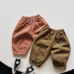 Trousers Autumn Winter Children Loose Cotton Thick Baby Girls Boys Wide Leg Pants Toddler Casual Kids Warm Clothes