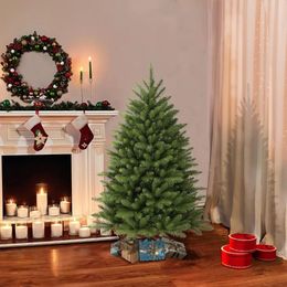 Christmas Decorations Christmas Tree Green 4.5' Artificial Christmas Tree With Stand Christmas tree Decoration Decorations Supplies Home 231019