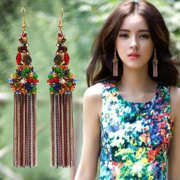 Dangle Earrings Bohemian Shell Tassel For Women Long Retro Korean Temperament Ethnic Exaggerated Decorative Her