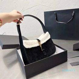 Designer bag womens Totes Fashion Womens Shoulder Bags Women Handbags Suede with Fur Classic Letter Wallet Bag