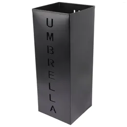 Umbrellas Metal Umbrella Stand Rack Square Holder Bin Bucket Free Standing Cane Walking Sticks Golf Clubs Organiser