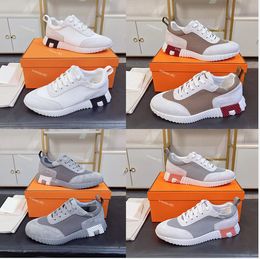 Shoes Designer Bouncing Casual Suede Sneakers Mens Women Trainers Breathable Patchwork Mesh Sneaker Non-Slip Rubber Flat Shoe