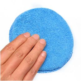 5 Inch Car Waxing Polish Sponges Soft Microfiber Wax Foam Sponge Pads Washing Scratch Remove Care Kit Drop Delivery